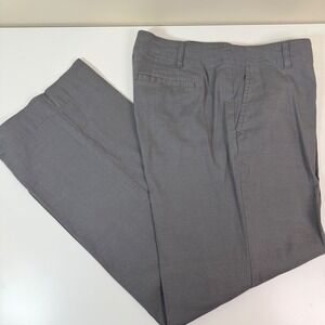 J. Jill Gray Stretch Linen Blend Wide Leg Pants Size 10 Office Capsule Summer